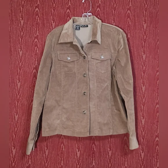 REFAELLA 2 Piece Sz 12 Brown Long Sleeve Collared Pocket Women's - Picture 2 of 16